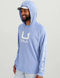 Huk Gear Performance Tops-Icon Performance Hoodie Lightning Sky