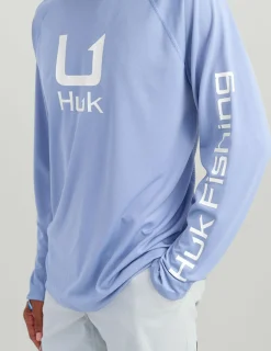 Huk Gear Performance Tops-Icon Performance Hoodie Lightning Sky