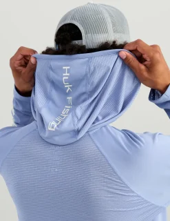 Huk Gear Performance Tops-Icon Performance Hoodie Lightning Sky