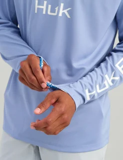 Huk Gear Performance Tops-Icon Performance Hoodie Lightning Sky