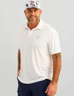 Huk Gear Polos-Icon Performance Polo White