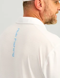 Huk Gear Polos-Icon Performance Polo White