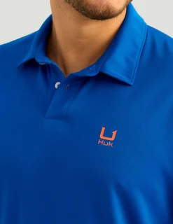 Huk Gear Polos|Performance Tops-Icon Performance Polo Ocean Blue