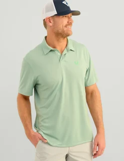Huk Gear Polos-Icon Performance Polo Fog Green