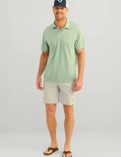 Huk Gear Polos-Icon Performance Polo Fog Green