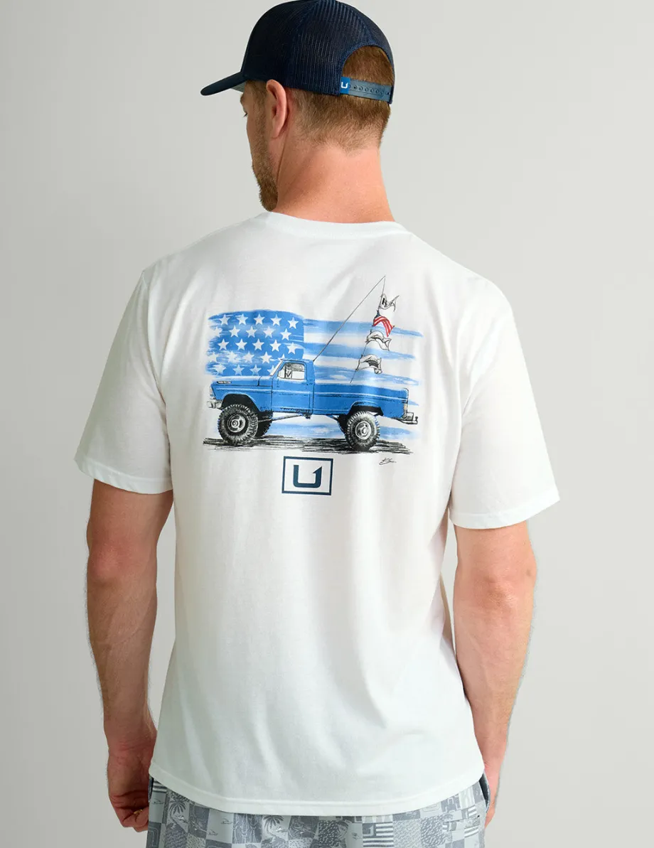 Huk Gear T-Shirts-KC Americana Series Tee White