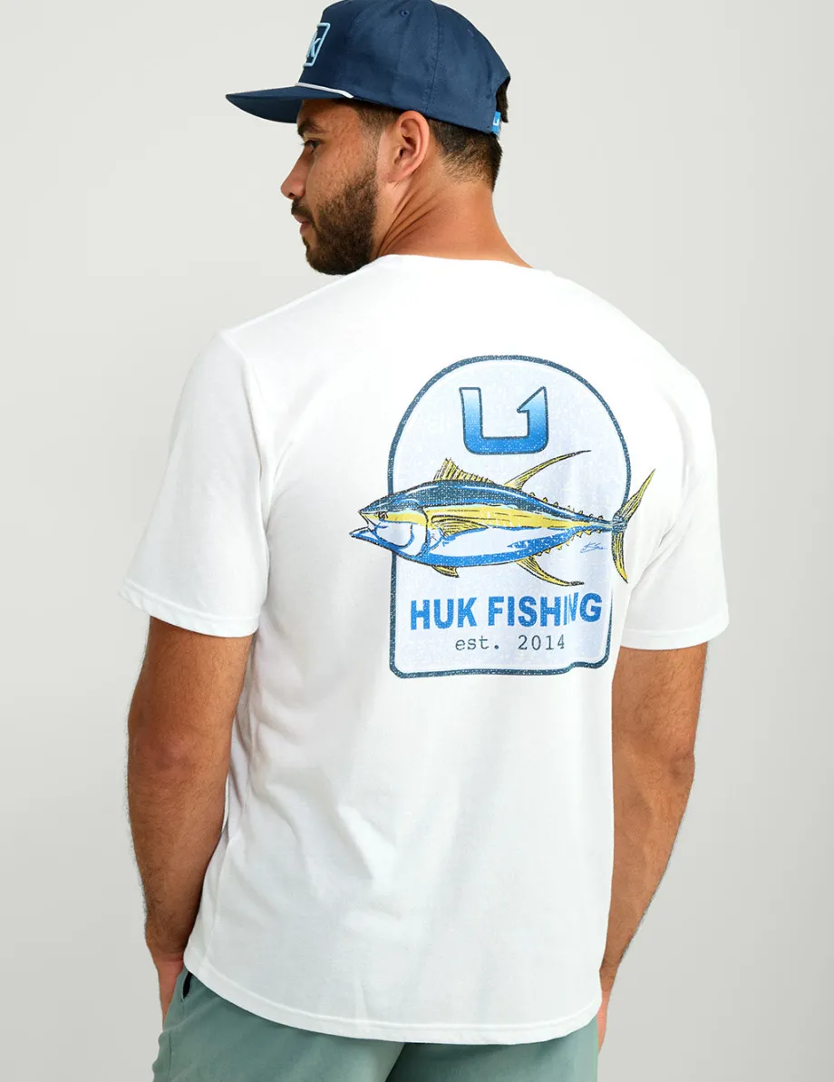 Huk Gear T-Shirts-KC Badge Series Tee White