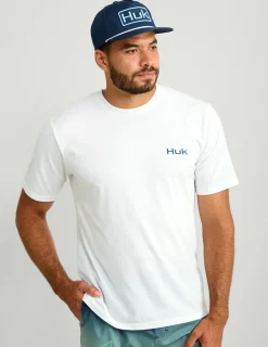 Huk Gear T-Shirts-KC Badge Series Tee White