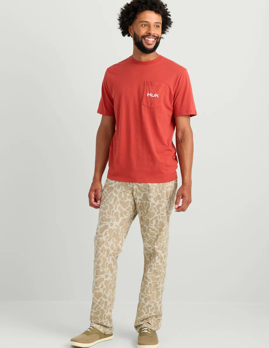 Huk Gear Pants-KC Camo Lightweight Rivercamp Pant KC Sand Camo