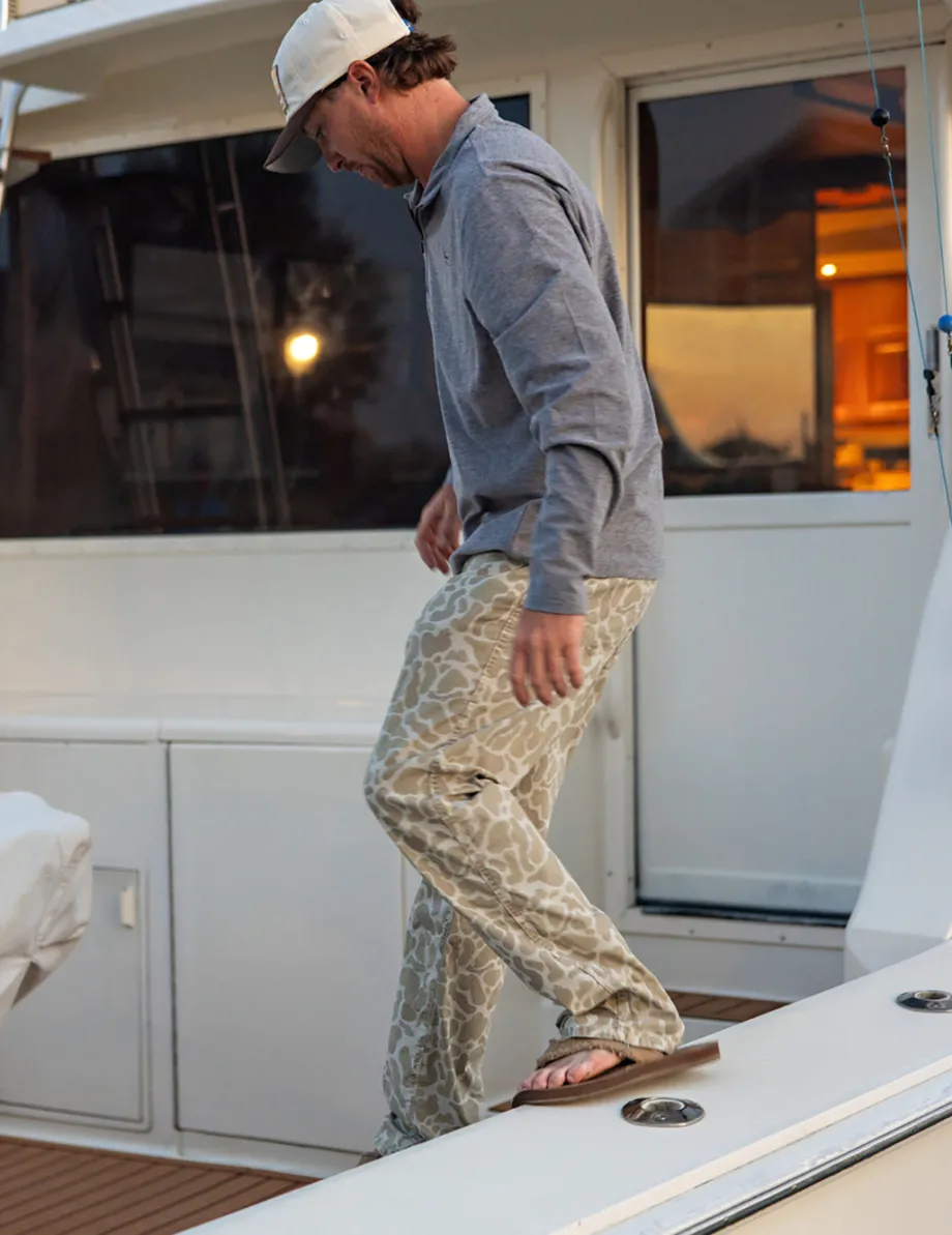 Huk Gear Pants-KC Camo Lightweight Rivercamp Pant KC Sand Camo