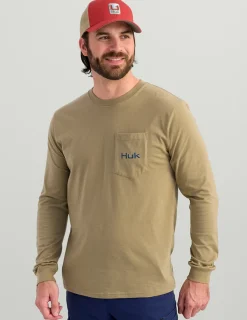 Huk Gear T-Shirts-KC Freshwater Icon Long Sleeve Pocket Tee Overland