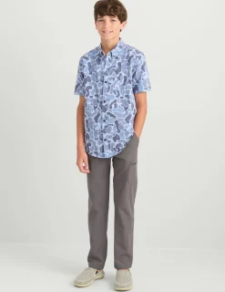 Huk Gear Button Downs-KC Kids Kona Short Sleeve Button-Down KC Water Camo