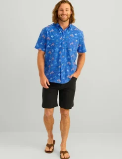Huk Gear Button Downs-KC Kona Button-Down KC Ocean Blue Flying High