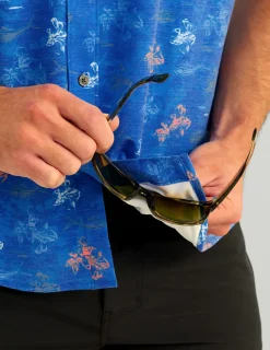 Huk Gear Button Downs-KC Kona Button-Down KC Ocean Blue Flying High