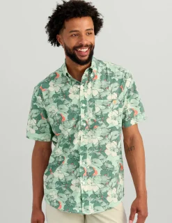 Huk Gear Button Downs-KC Kona Button-Down Seafoam Bahama Slam