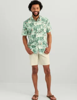 Huk Gear Button Downs-KC Kona Button-Down Seafoam Bahama Slam