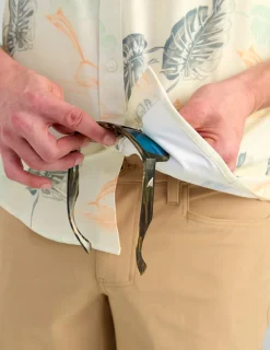 Huk Gear Button Downs-KC Kona Button-Down Egret Monstera