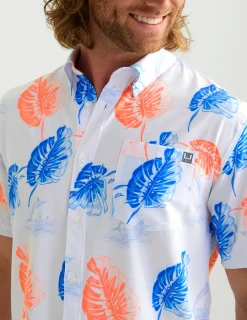 Huk Gear Button Downs-KC Kona Button-Down KC White Island Dreaming