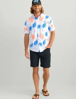 Huk Gear Button Downs-KC Kona Button-Down KC White Island Dreaming