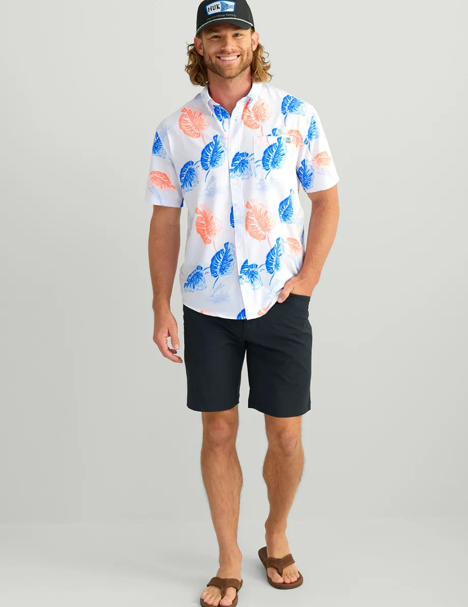 Huk Gear Button Downs-KC Kona Button-Down KC White Island Dreaming