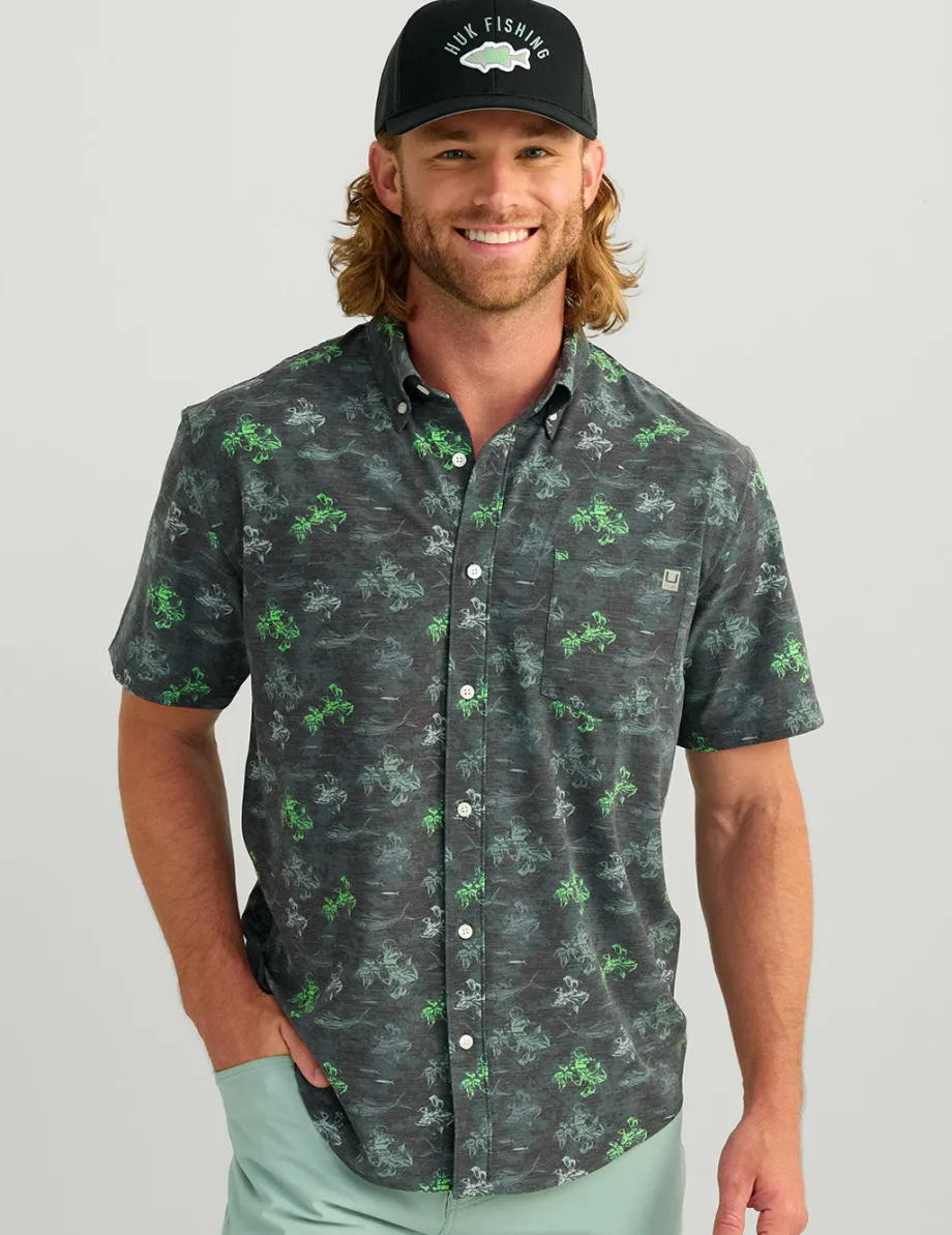 Huk Gear Button Downs-KC Kona Button-Down KC Black Flying High
