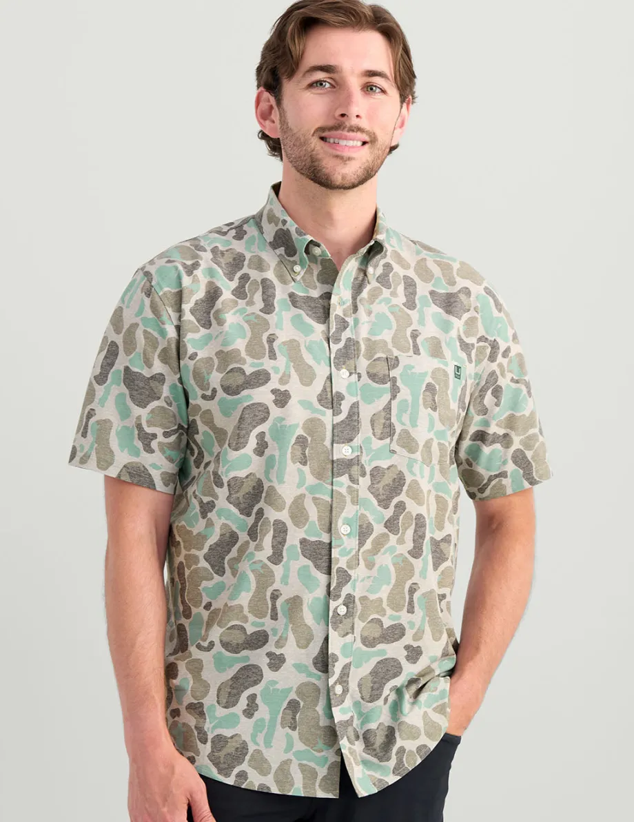 Huk Gear Button Downs-KC Kona Button-Down KC Volcanic Ash Camo