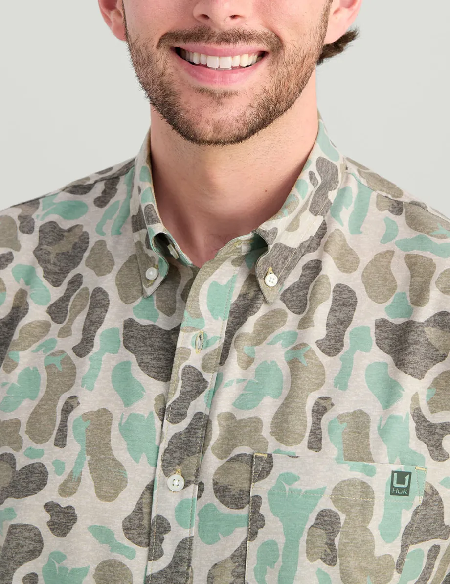 Huk Gear Button Downs-KC Kona Button-Down KC Volcanic Ash Camo