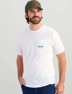 Huk Gear T-Shirts-KC Lures Pocket Tee White