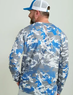 Huk Gear Performance Tops-KC Print Icon Performance Crew Night Owl Grazier