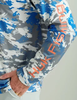 Huk Gear Performance Tops-KC Print Icon Performance Crew Night Owl Grazier