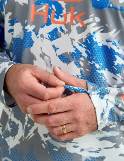 Huk Gear Performance Tops-KC Print Icon Performance Crew Night Owl Grazier