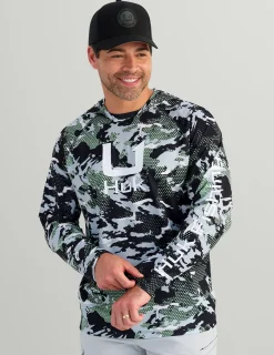 Huk Gear Performance Tops-KC Print Icon Performance Hoodie KC Black Grazier 2