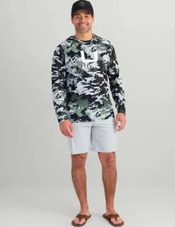 Huk Gear Performance Tops-KC Print Icon Performance Hoodie KC Black Grazier 2