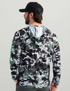 Huk Gear Performance Tops-KC Print Icon Performance Hoodie KC Black Grazier