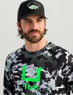 Huk Gear Performance Tops-KC Print Icon Performance Hoodie KC Black Grazier