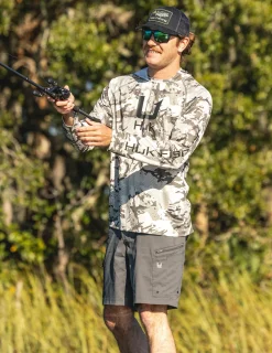 Huk Gear Performance Tops-KC Print Icon Performance Hoodie KC Moss Grazier