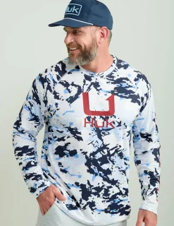 Huk Gear Performance Tops-KC Print Icon Performance Crew Naval Academy Grazier