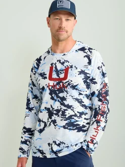 Huk Gear Performance Tops-KC Print Icon Performance Hoodie KC Naval Academy Grazier