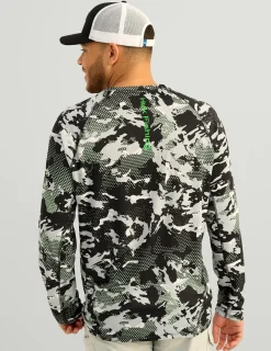 Huk Gear Performance Tops-KC Print Icon Performance Crew Black Grazier