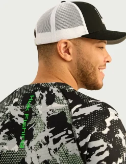 Huk Gear Performance Tops-KC Print Icon Performance Crew Black Grazier
