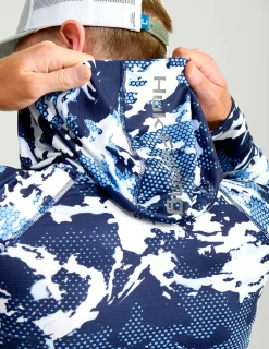 Huk Gear Performance Tops-KC Print Icon Performance Hoodie KC Marolina Blue Grazier