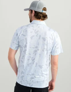 Huk Gear Polos|Performance Tops-KC Print Pursuit Performance Polo KC Sky Camo