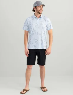 Huk Gear Polos|Performance Tops-KC Print Pursuit Performance Polo KC Sky Camo