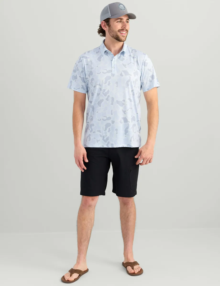Huk Gear Polos|Performance Tops-KC Print Pursuit Performance Polo KC Sky Camo