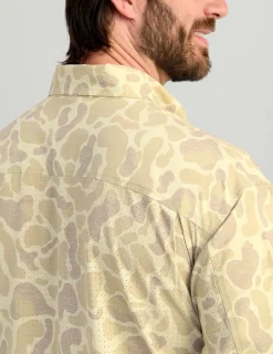 Huk Gear Button Downs-KC Print Tide Point Button-Down KC Sand Camo