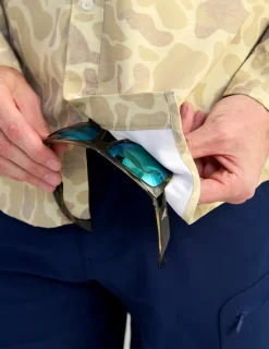 Huk Gear Button Downs-KC Print Tide Point Button-Down KC Sand Camo