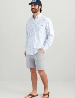 Huk Gear Button Downs-KC Print Tide Point Button-Down KC Sky Camo