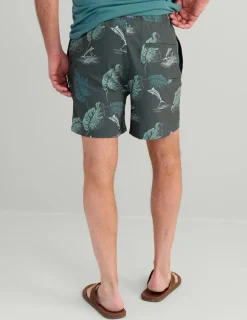 Huk Gear Swim-KC Pursuit Volley Swim Short Volcanic Ash Monstera