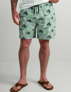 Huk Gear Swim-KC Pursuit Volley Swim Short KC Fog Green Flying High