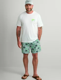 Huk Gear Swim-KC Pursuit Volley Swim Short KC Fog Green Flying High